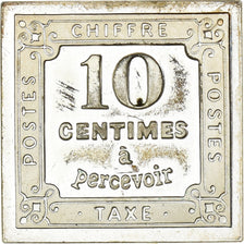 France, Medal, Timbre Taxe, 10 Centimes, 1981, Silver, MS(63)