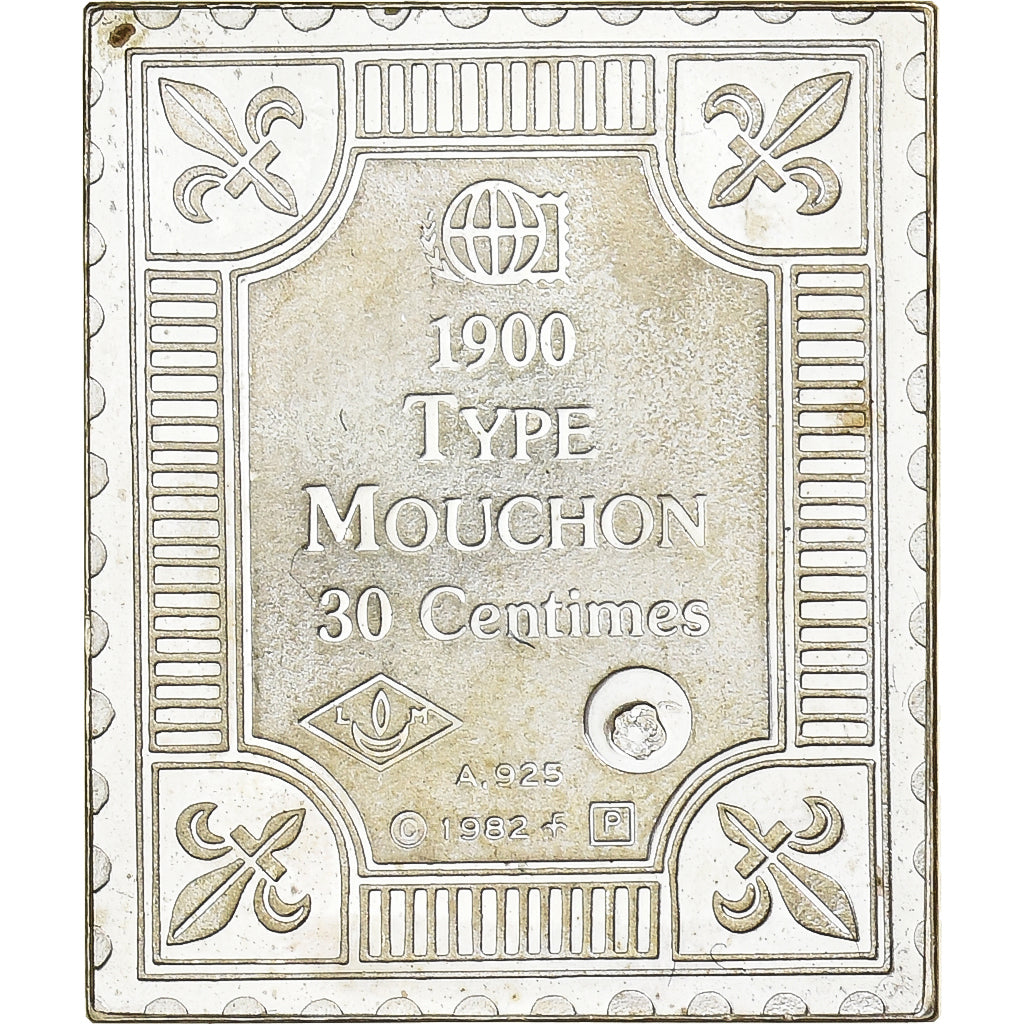 France, Medal, Timbre, Type Mouchon, 30 Centimes, 1982, MS(65-70), Silver