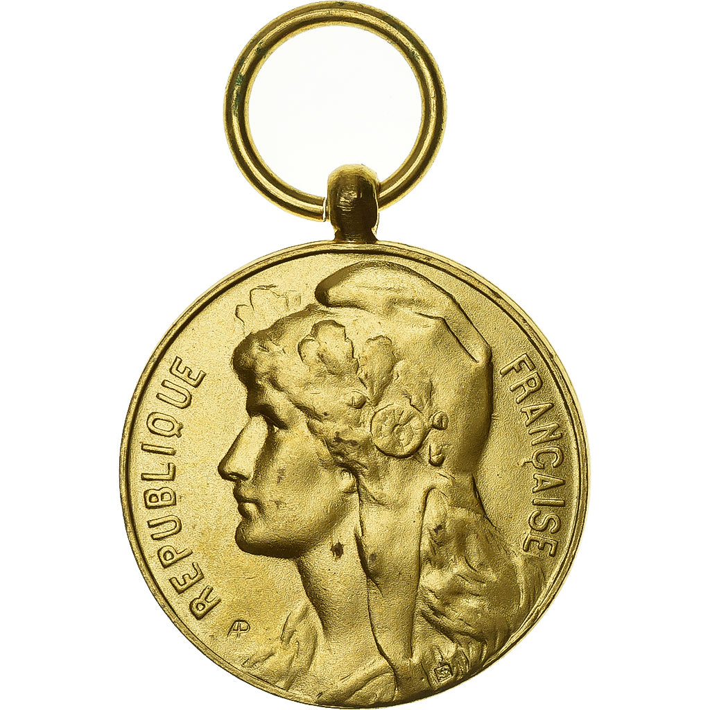 França, Industrie-Travail-Commerce, medalha, 1975, Qualidade Excelente, Bronze