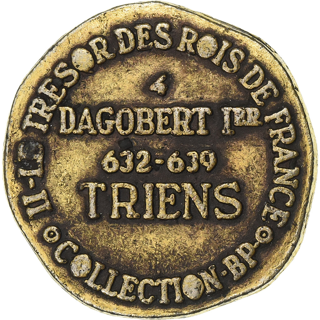 Francja, Token, Collection BP, Triens Dagobert Ier, Miedź-Nikel-Aluminium