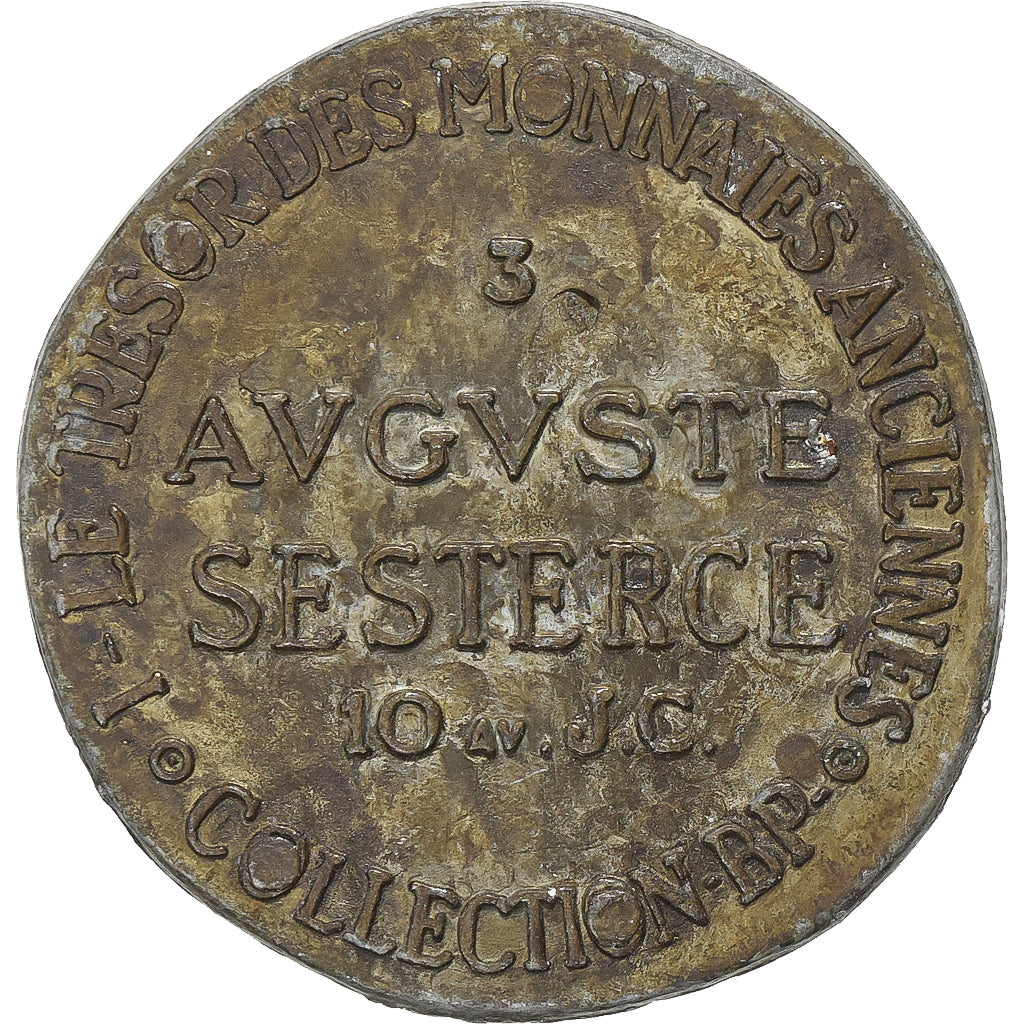 France, Jeton, Collection BP, Sesterce d'Auguste, Cuivre, TTB