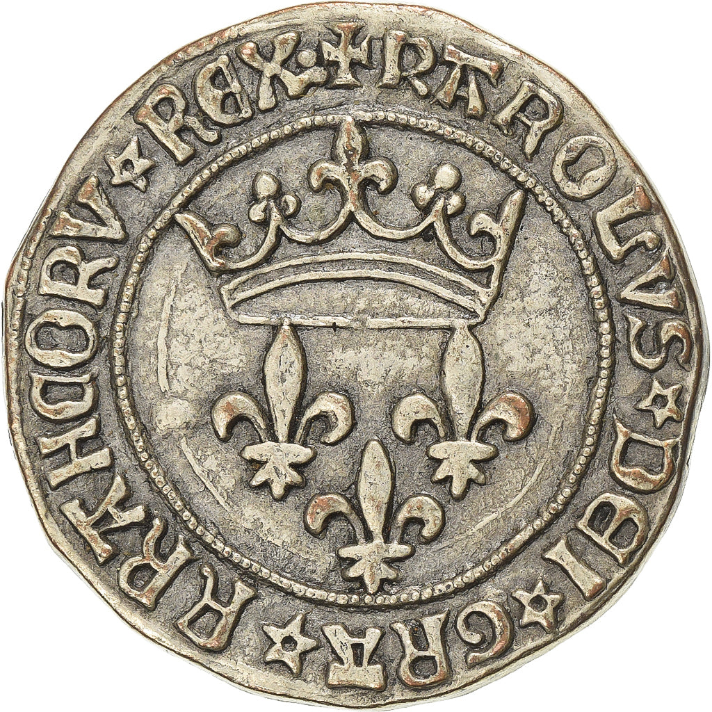 Francja, Token, Collection BP, Gros Charles VII, Miedź, AU(50-53)