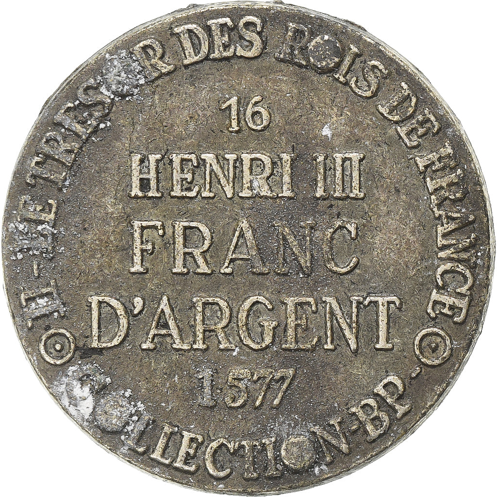 França, Token, Collection BP, Franc d'Argent Henri III, Cobre, EF(40-45)