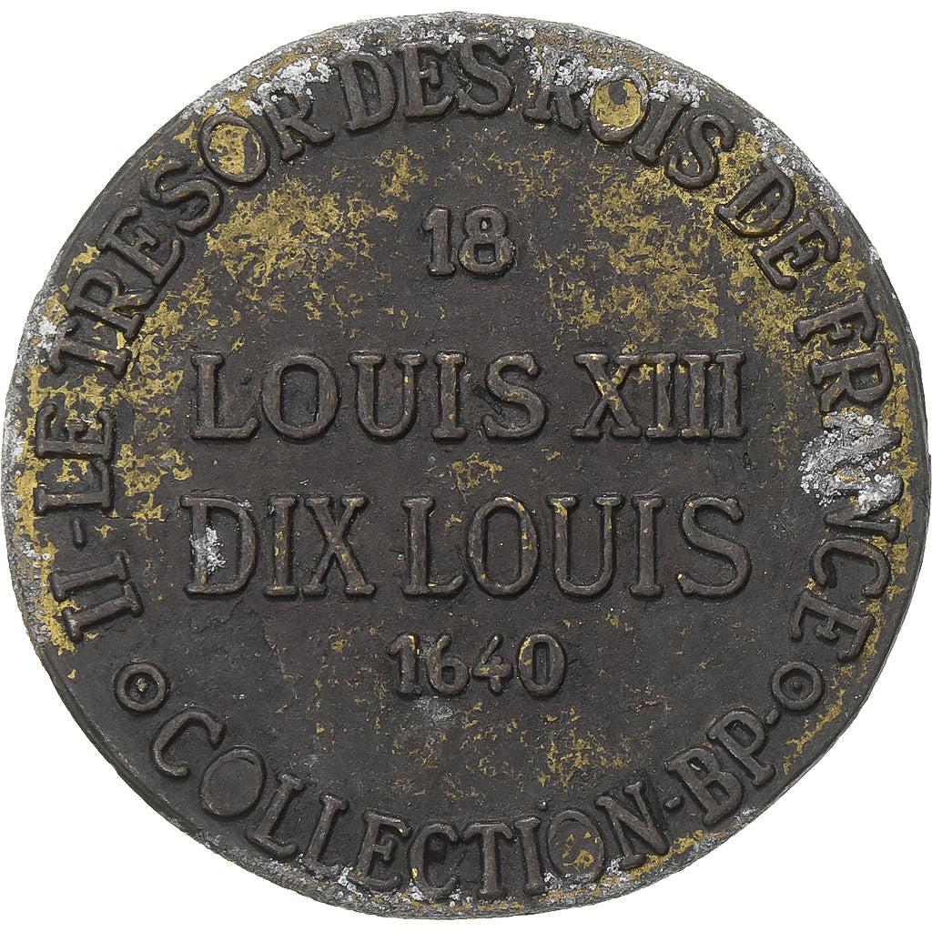 France, Jeton, Collection BP, Dix Louis, Louis XIII, Cuivre, TB