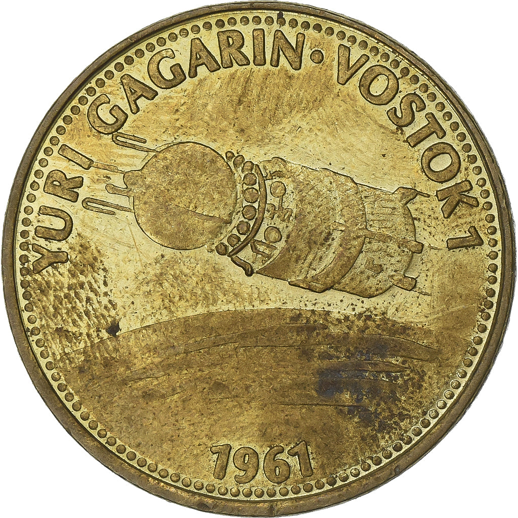 France, Jeton, Collection Shell, Yuri Gagarin, Vostok 1, Bronze-aluminium, TTB
