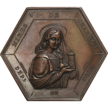 Francia, zeton, Mines de Charbon du Nord, Denain, 1826, Cobre, MBC+