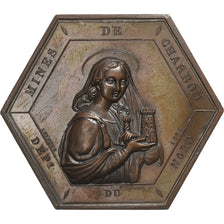 France, Token, Mines de Charbon du Nord, Denain, 1826, Copper, AU(55-58)