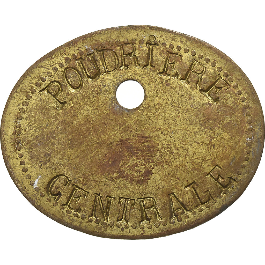 France, Token, Mines de Bruay, Poudrière Centrale, Brass, EF(40-45)