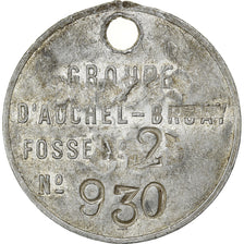 Francia, ficha, Mines d'Auchel-Bruay, Fosse N°2, Casque, Alluminio, BB