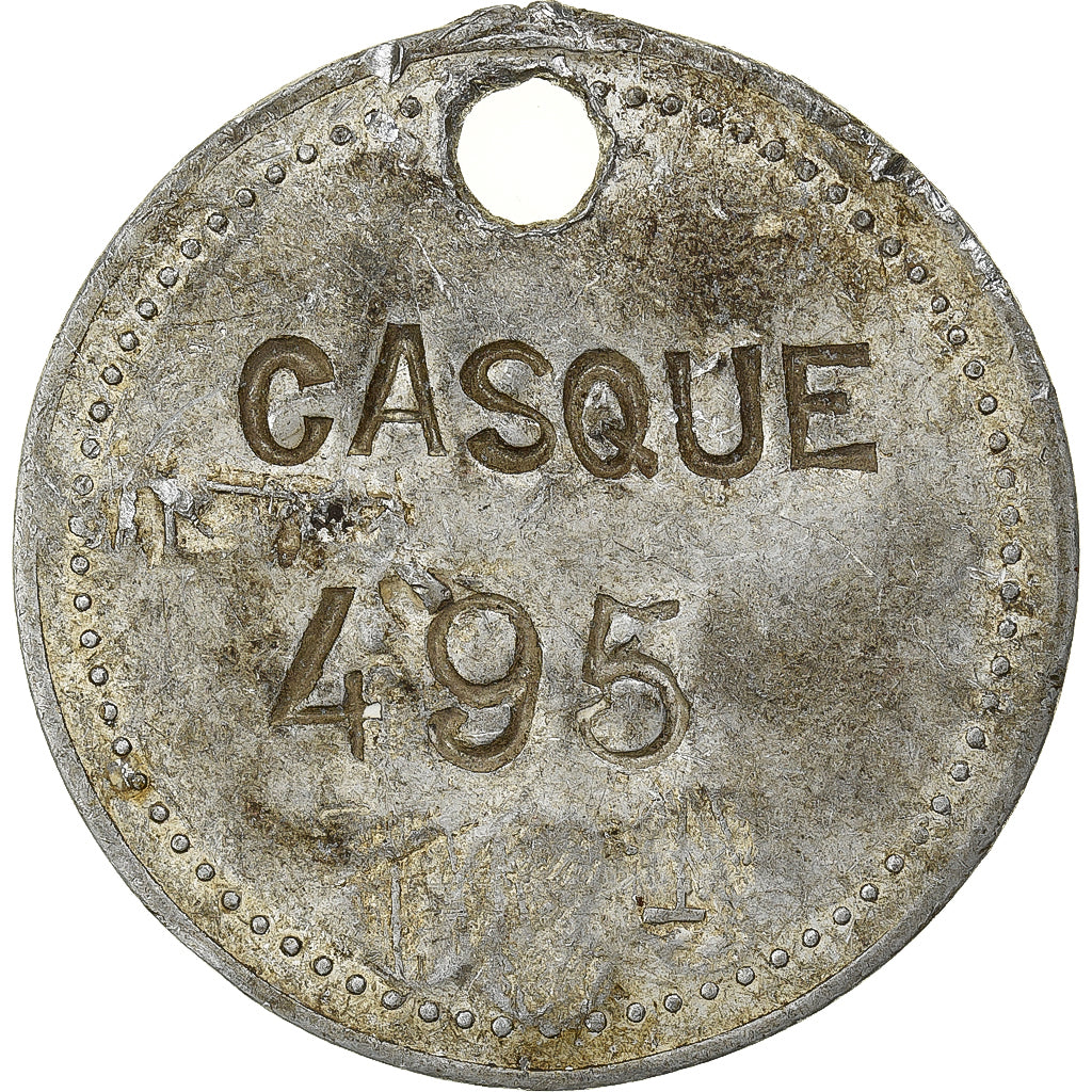 Frankreich, betaalpenning, Mines d'Auchel-Bruay, Fosse N°2, Casque, Aluminium