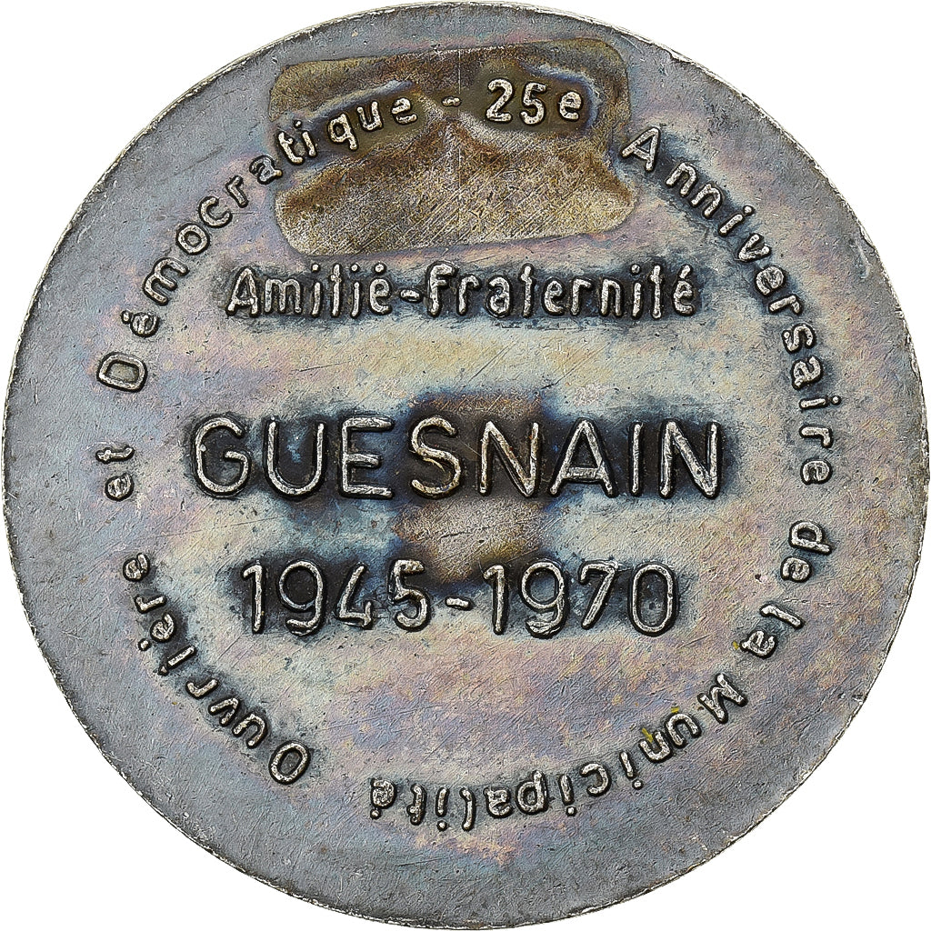 Frankreich, Medaille, 25ème Anniversaire de la Ville de Guesnain, 1970