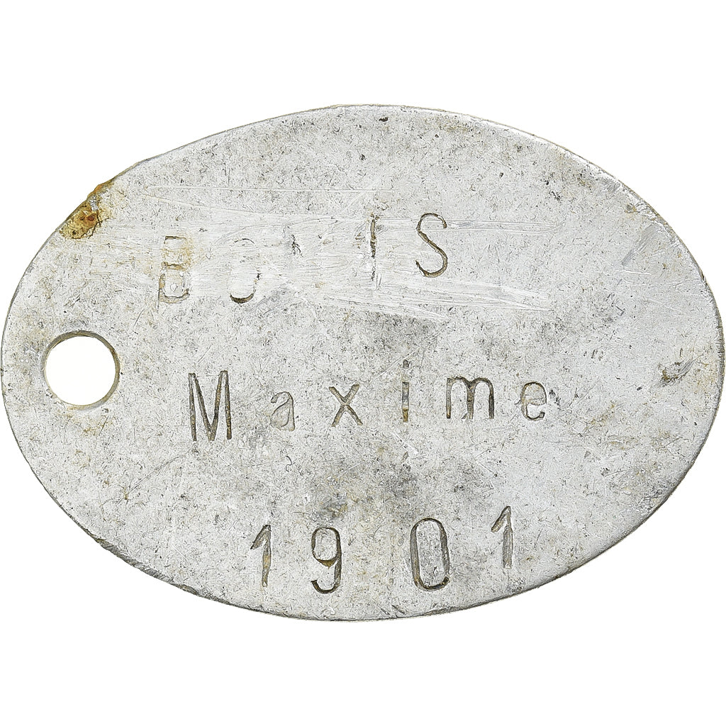 France, Jeton, Plaque d'Identité Militaire, 1901, Aluminium, TTB