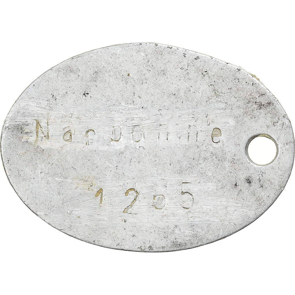 France, Jeton, Plaque d'Identité Militaire, 1901, Aluminium, TTB