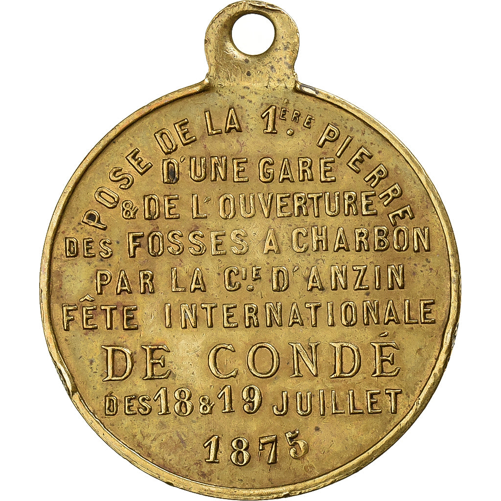 França, medalha, Ouverture des Fosses à Charbon par la Compagnie d'Anzin
