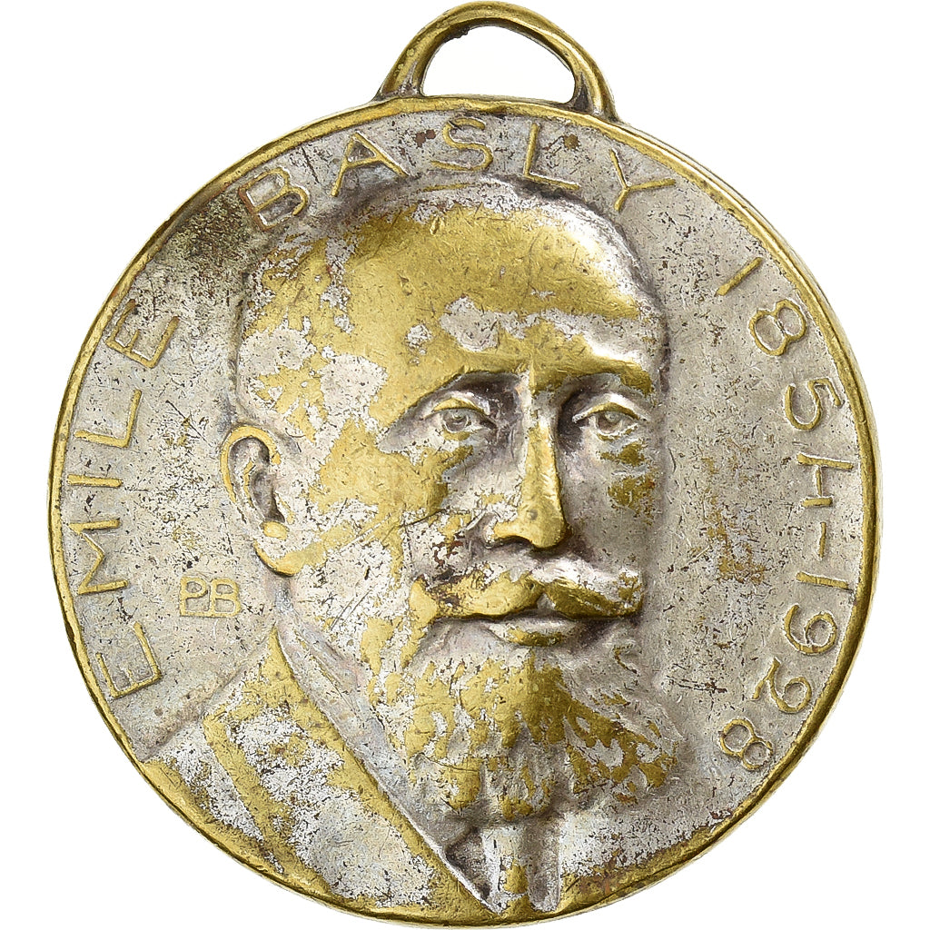 Francia, medaglia, Mines de Charbon du Pas-de-Calais, Emile Basly, 1928, Ottone