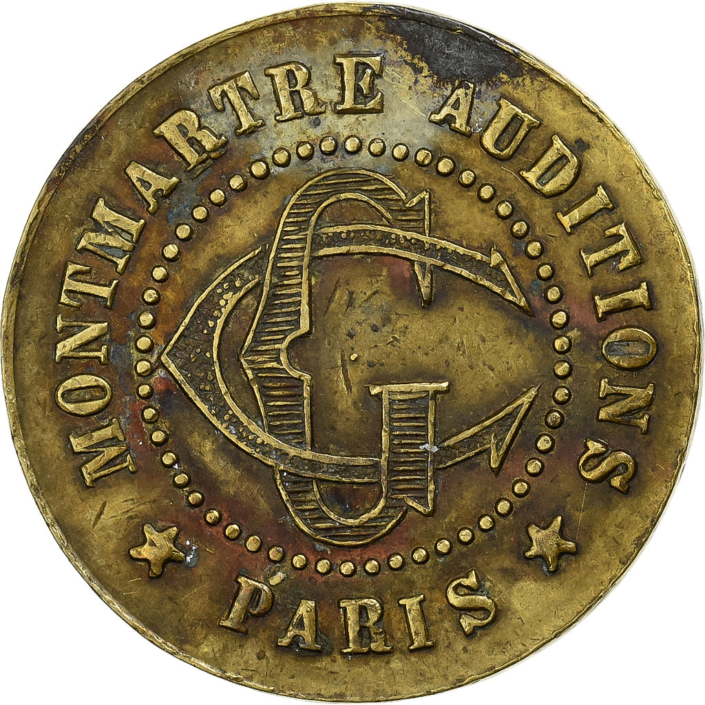 France, Jeton, Paris, Palace Chansons, Bon pour une Audition, Cuivre, TTB
