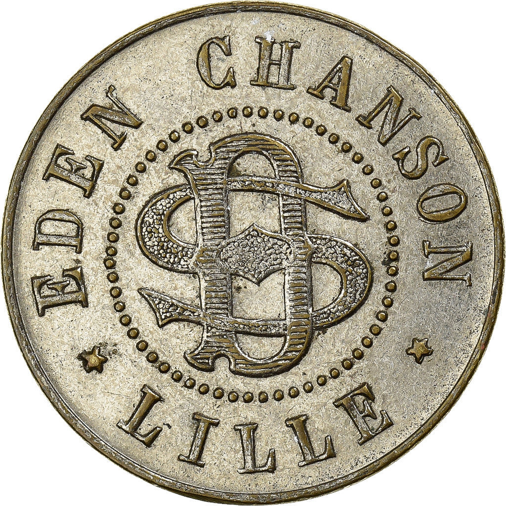 France, Jeton, Eden Chanson, Lille, Laiton argenté, TTB