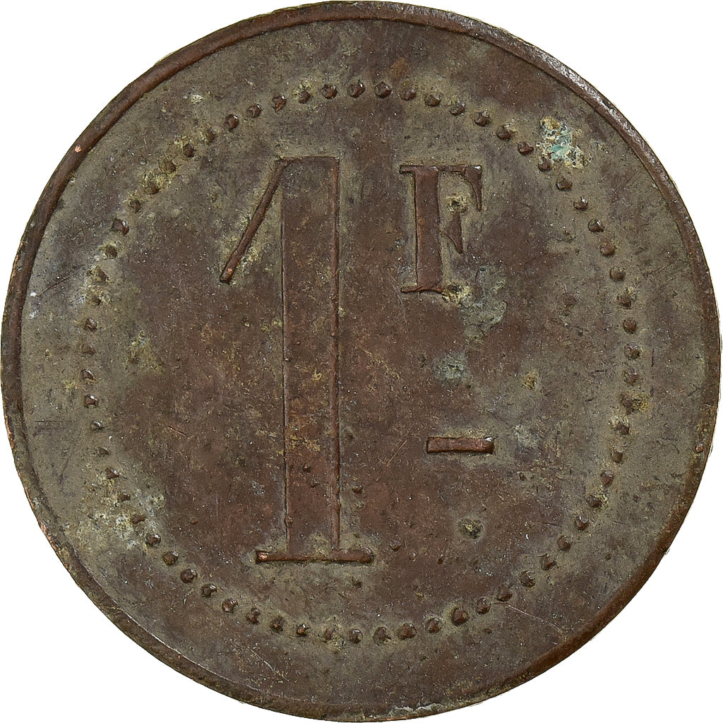 Francia, H.F.F, 1 Franc, Cantine Ouvrière, MBC, Cobre