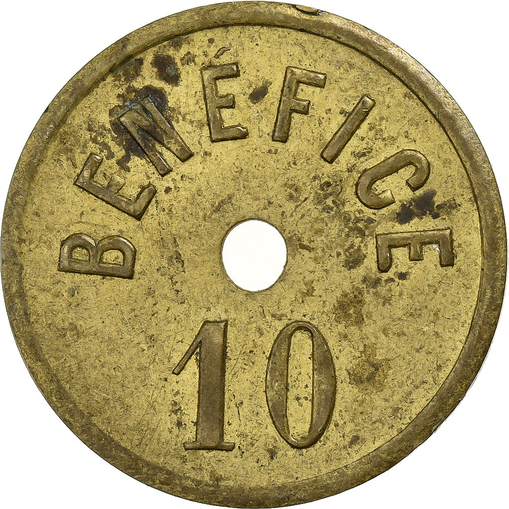 Francia, L'Indépendante, Lille, 10 Centimes, MBC, Latón