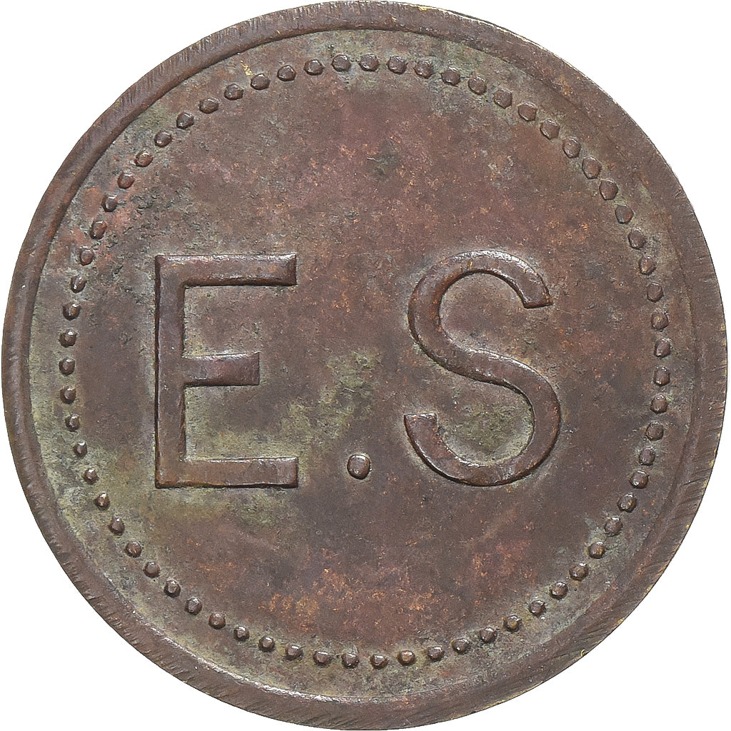 Francia, E.S, 75 Centimes, BC+, Cobre