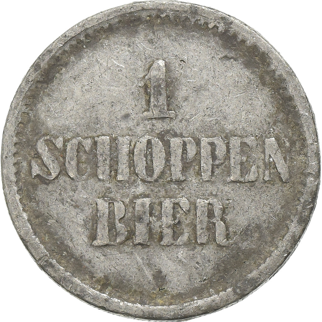 Alemania, 1 Schoppen Bier, Aluminio - cinc, BC+