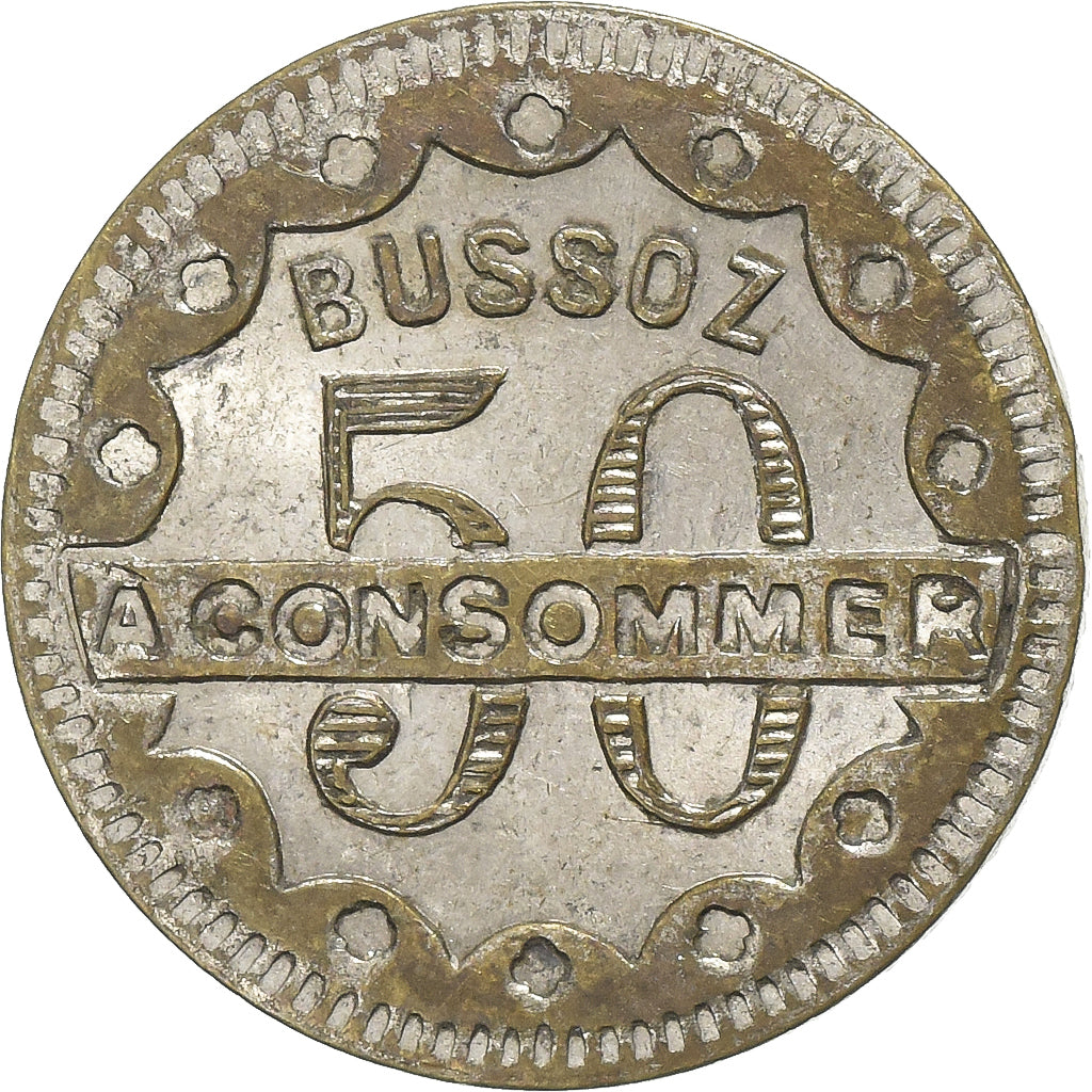 Frankreich, 50 Centimes, Bussoz Paris, Nickel plated brass, SS