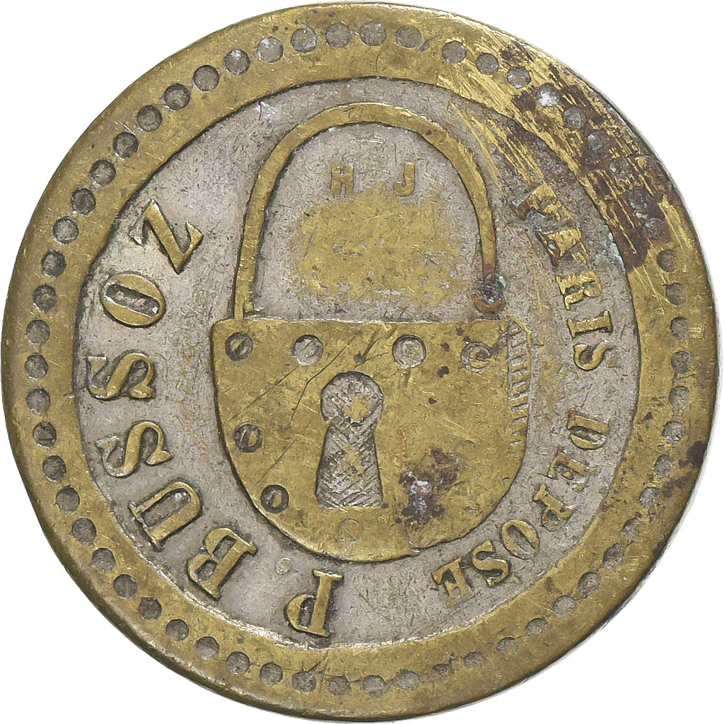 Frankreich, 20 Centimes, Bussoz Paris, Nickel plated brass, S