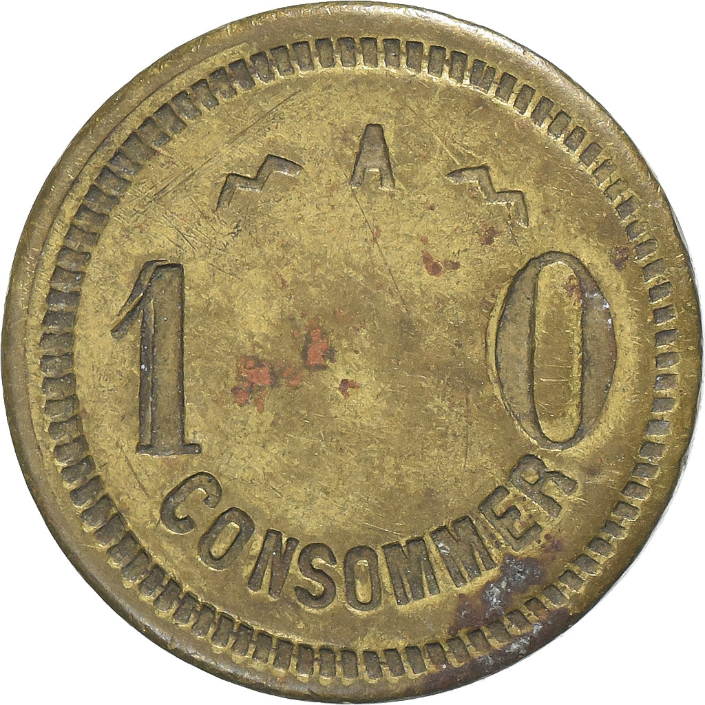 Francia, A Consommer, 10 Centimes, BB, Ottone