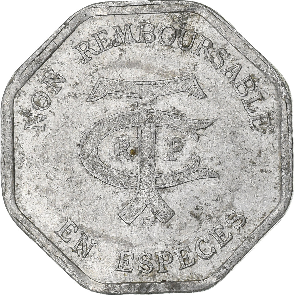 Francia, Transport en commun, région parisienne, 20 Centimes, 1923, BC+