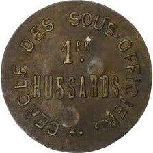 France, Cercle des Sous-Officiers, 1er Hussards, 5 Centimes, VF(30-35), Brass