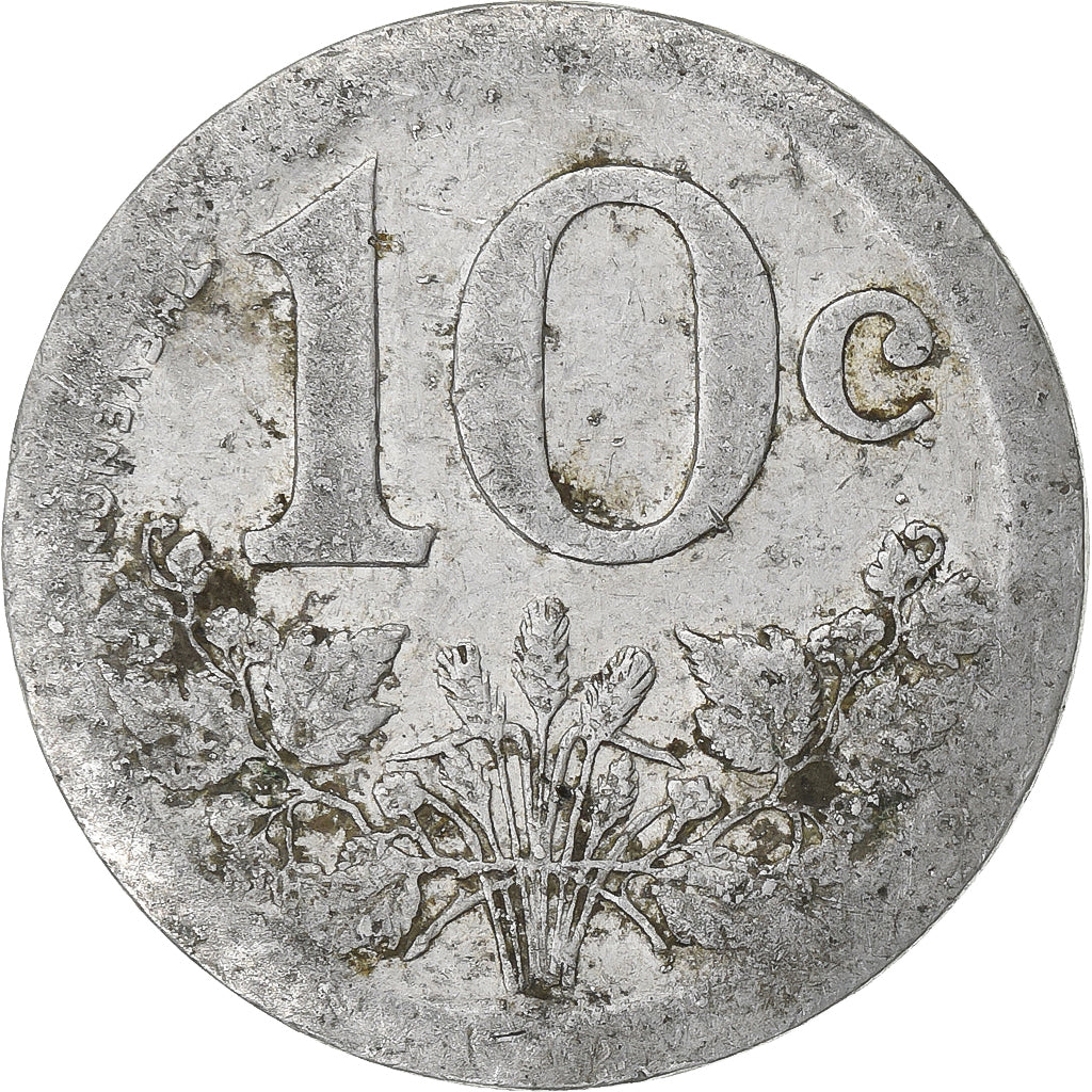 Francia, Union des Commerçants, Fourmies et Trélon, 10 Centimes, 1921, MB+