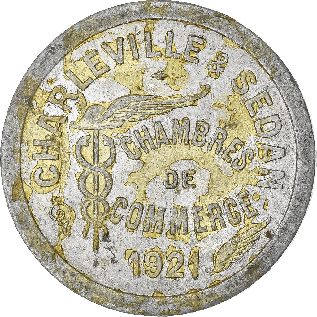 France, Charleville-Sedan, 5 Centimes, 1921, TTB, Aluminium, Elie:10.1