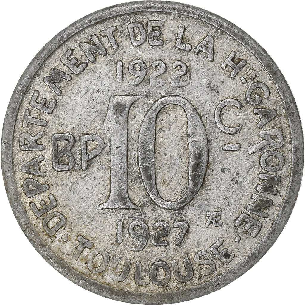 Frankreich, Toulouse, 10 Centimes, 1927, S+, Aluminium, Elie:15.2