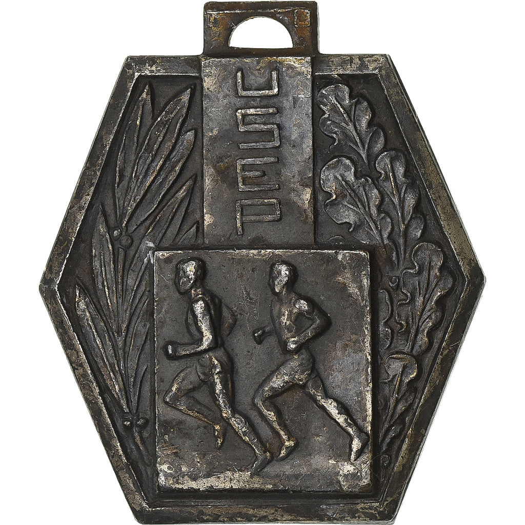 Francia, medalla, USEP, Cross des Ecoliers, Silvered Metal, MBC