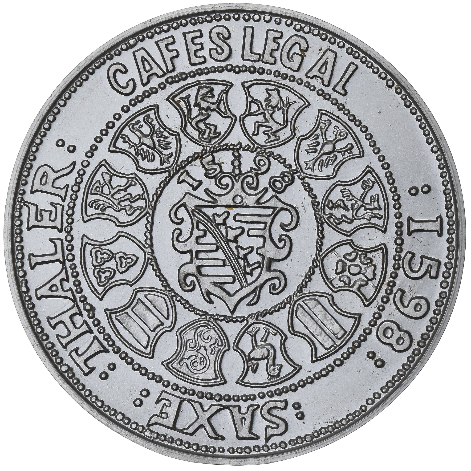 Francja, Token, Cafés Legal, Thaler Saxe, Plastik, MS(63)