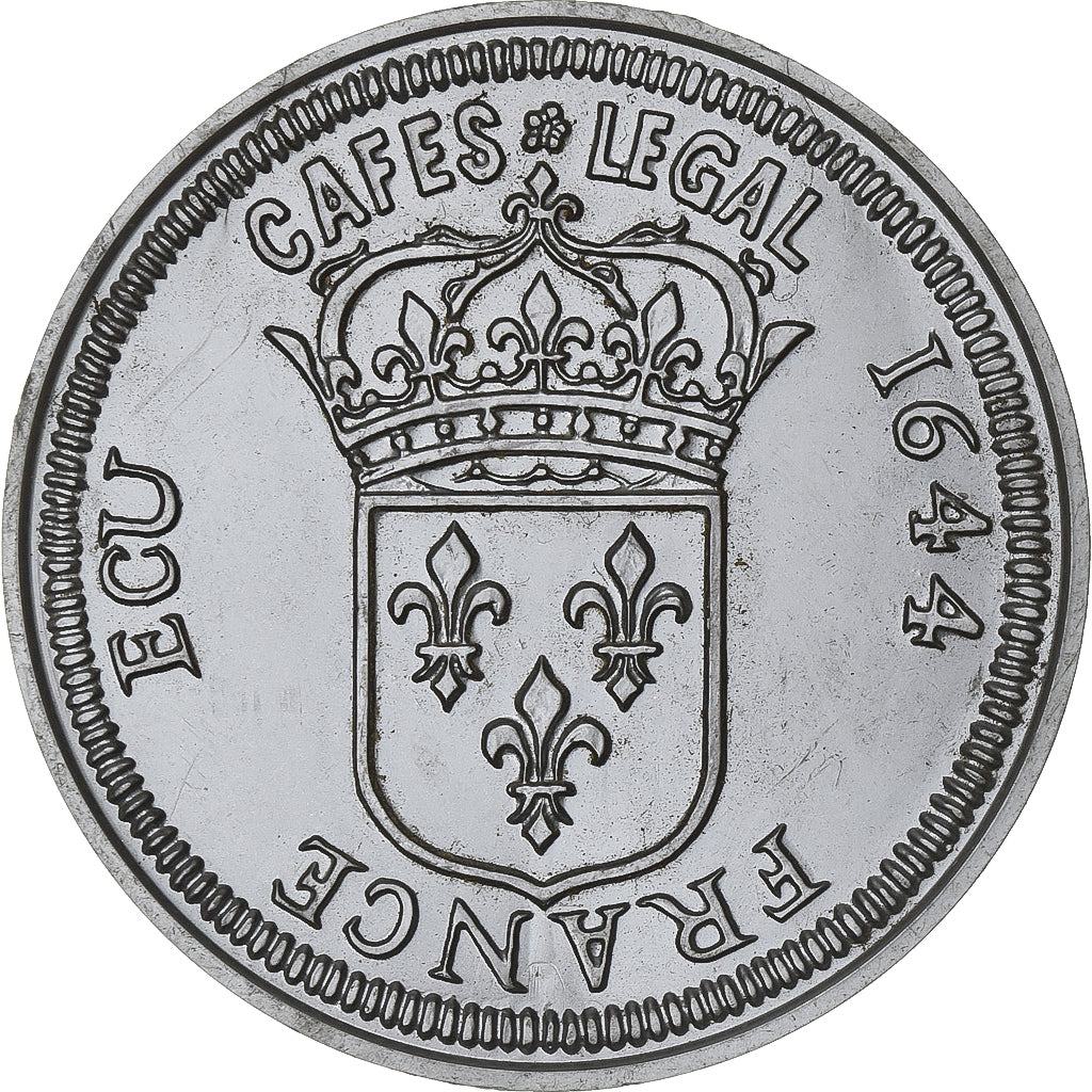 France, Jeton, Cafés Legal, Ecu Louis XIV, Plastic, SUP