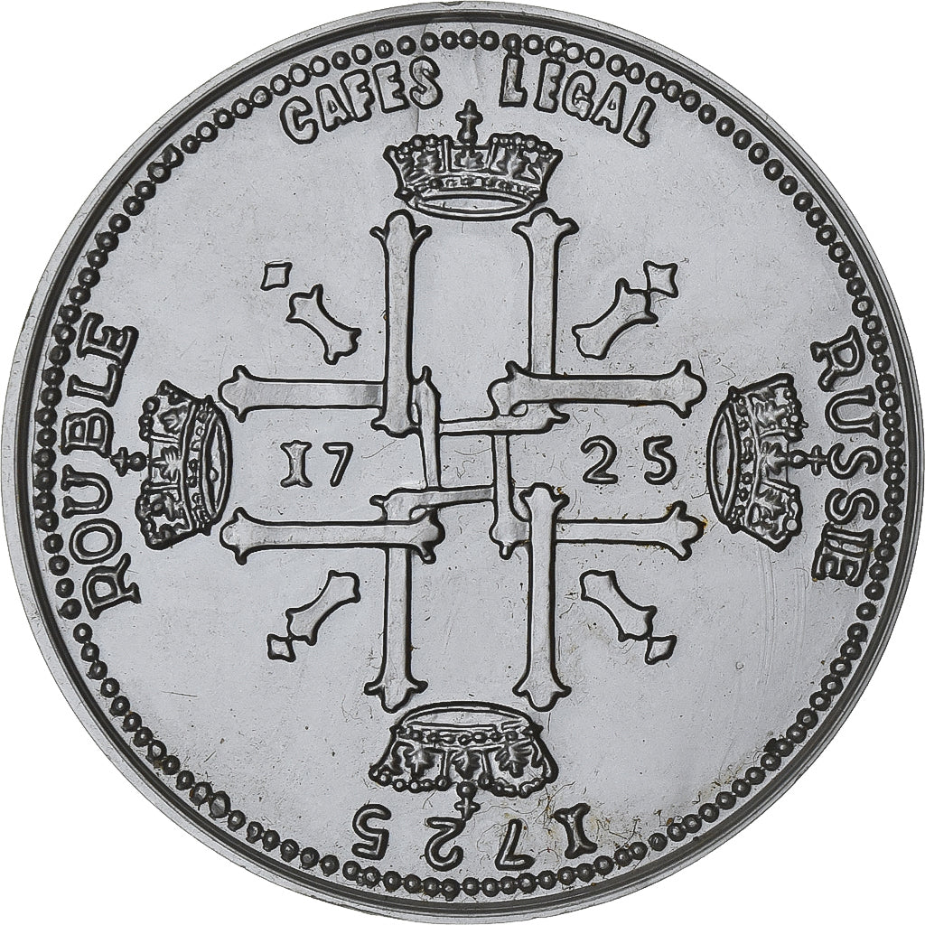 Frankrijk, Token, Cafés Legal, Rouble Russie, Plastic, UNC-