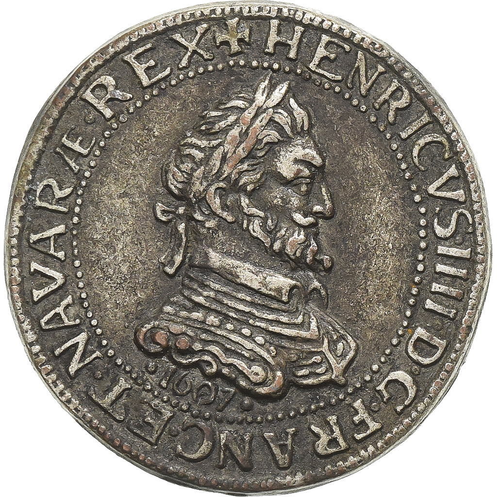 France, Token, Collection BP, Demi Franc Henri IV, Copper, EF(40-45)