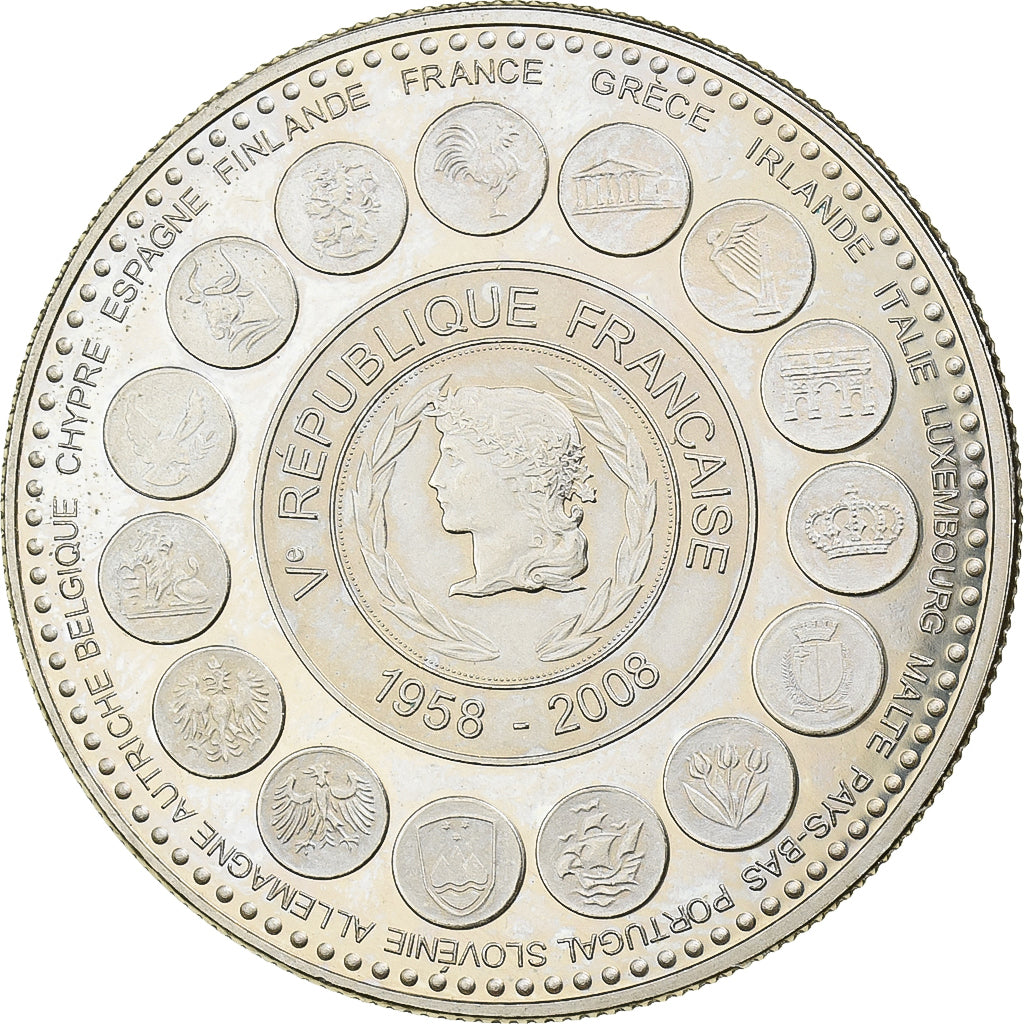 Francia, medaglia, L'Europe des XXVII, Veme République, 2008, Rame-nichel, SPL-