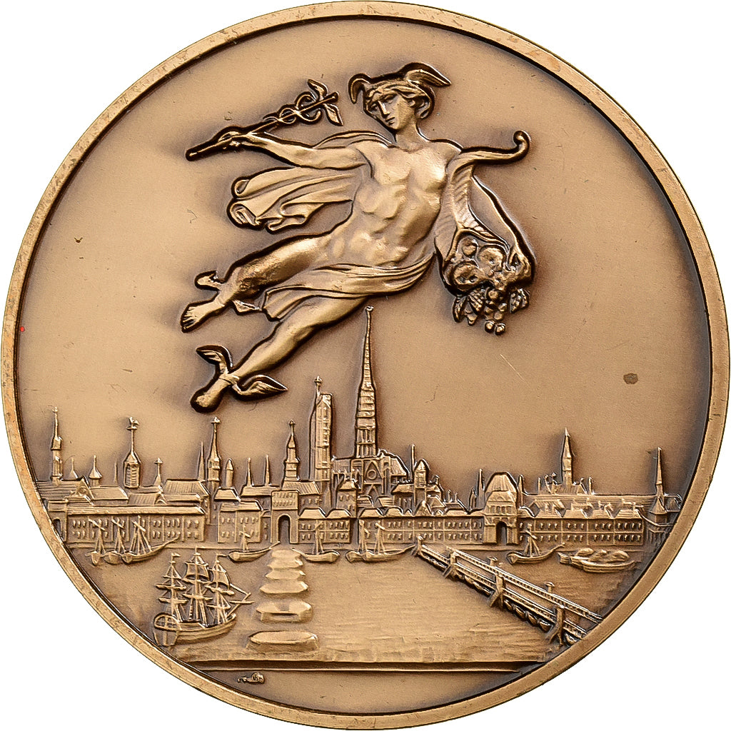 Francia, medaglia, Aéroport de Rouen, Vallée de Seine, 1991, Bronzo, SPL-