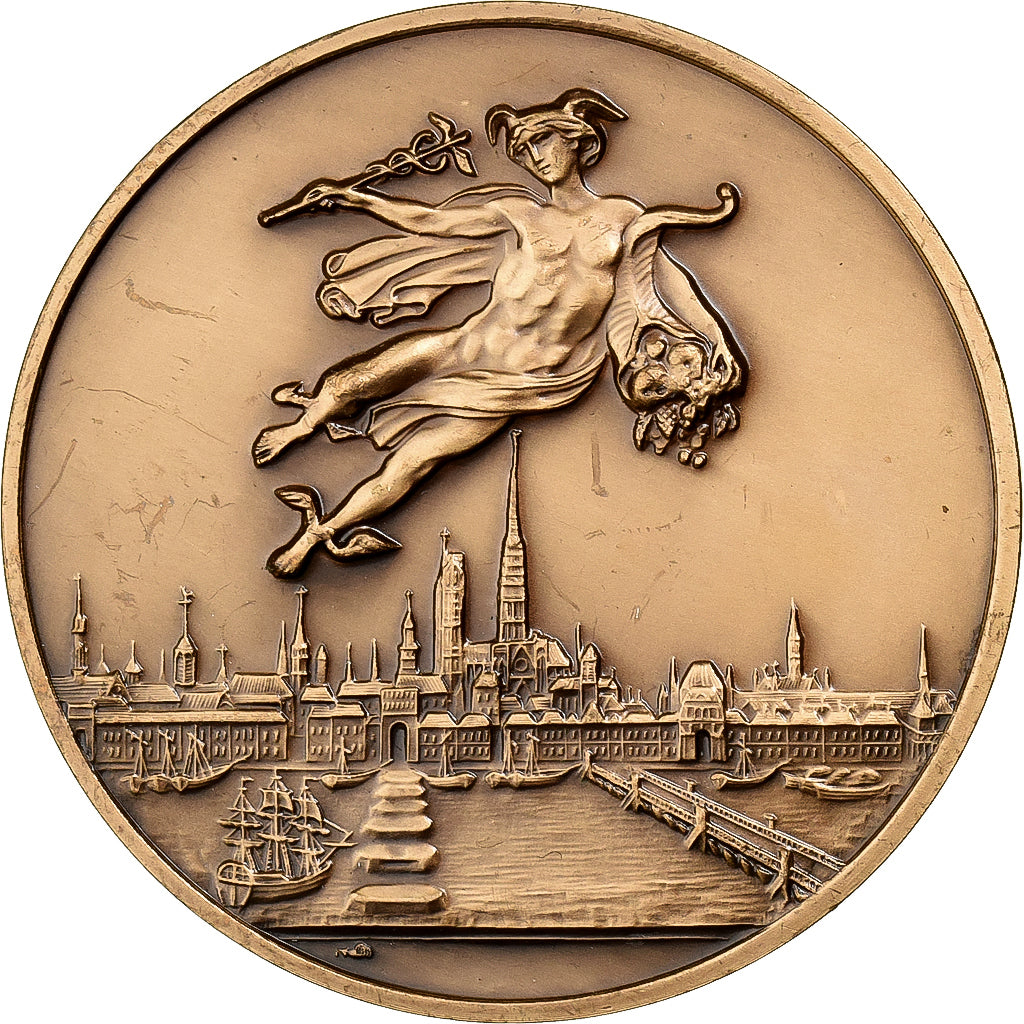 Francia, medaglia, Aéroport de Rouen, Vallée de Seine, 1991, Bronzo, SPL-