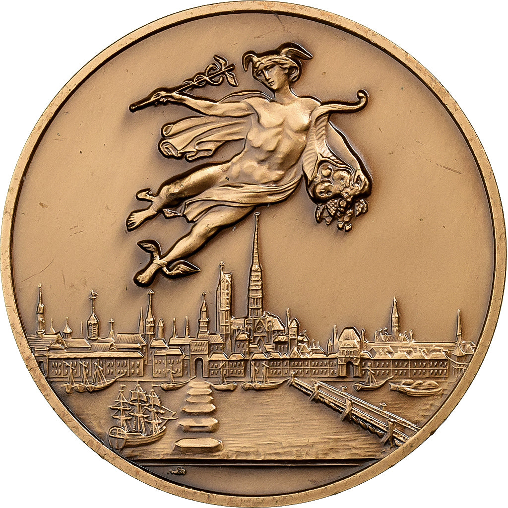 Francia, medaglia, Aéroport de Rouen, Vallée de Seine, 1991, Bronzo, SPL-