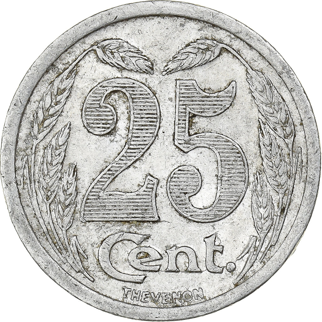 Francja, Chambre de commerce d'Evreux, 25 Centimes, 1921, EF(40-45), Aluminium
