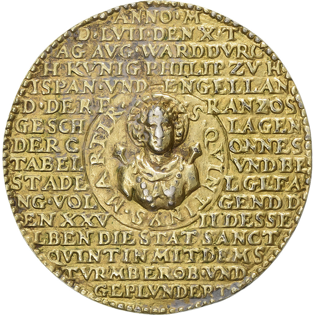 Spanish Netherlands, Medal, Philippe II, Victoire de Saint-Quentin, 1557