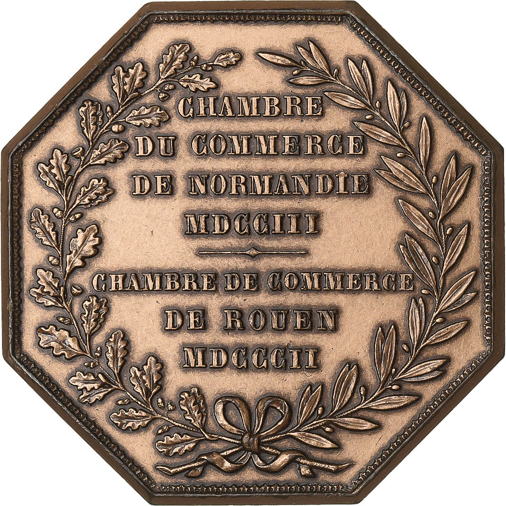 Frankreich, betaalpenning, Chambre de Commerce de Rouen, 1802, Bronze, Lecomte