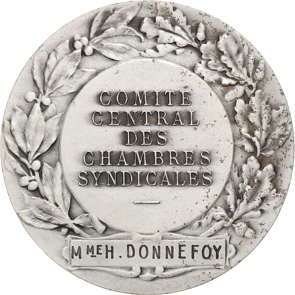 Francja, medal, Comité Centrale des Chambres Syndicales, Brąz posrebrzany