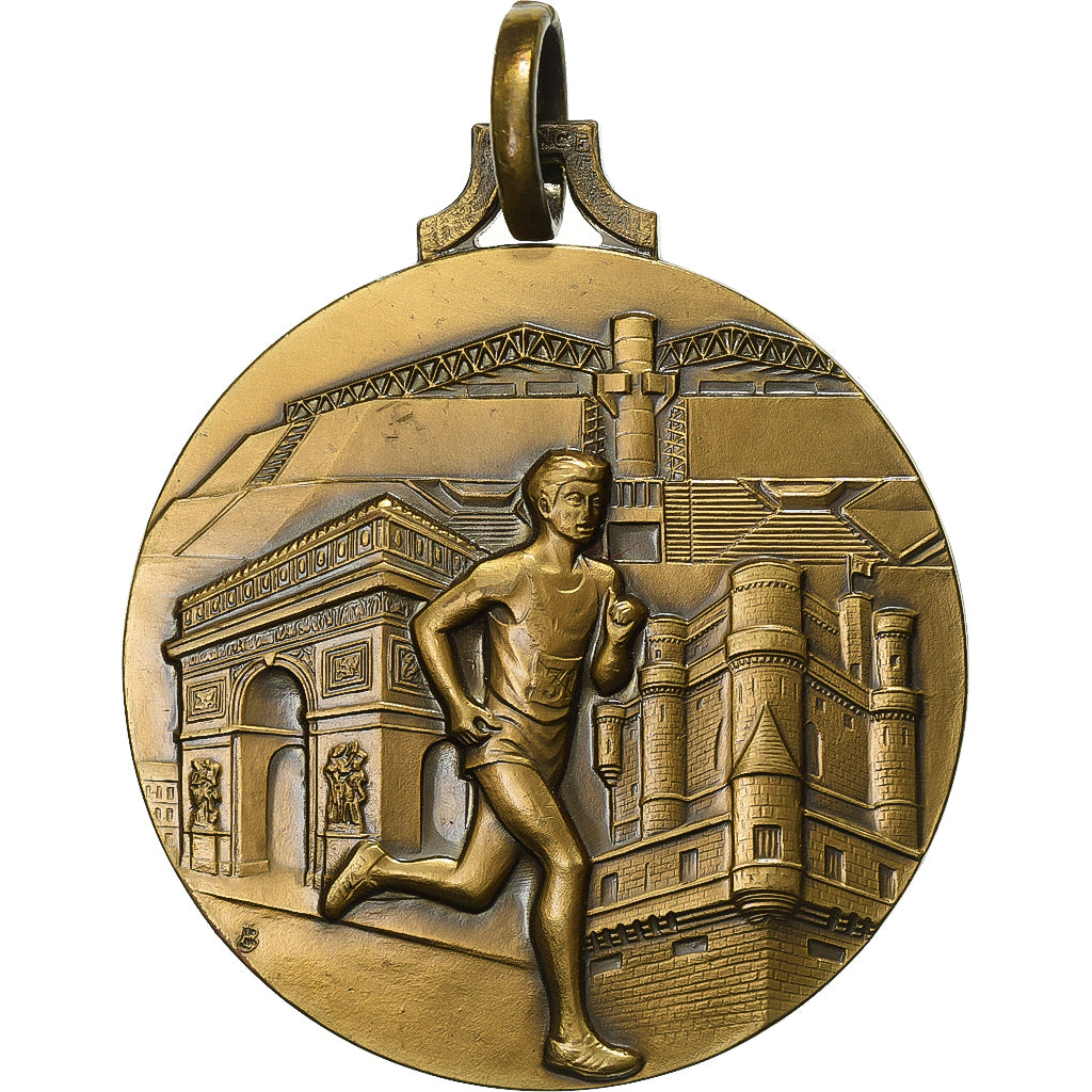 França, medalha, XIIème Marathon International de Paris, 1987, Bronze, MS(63)