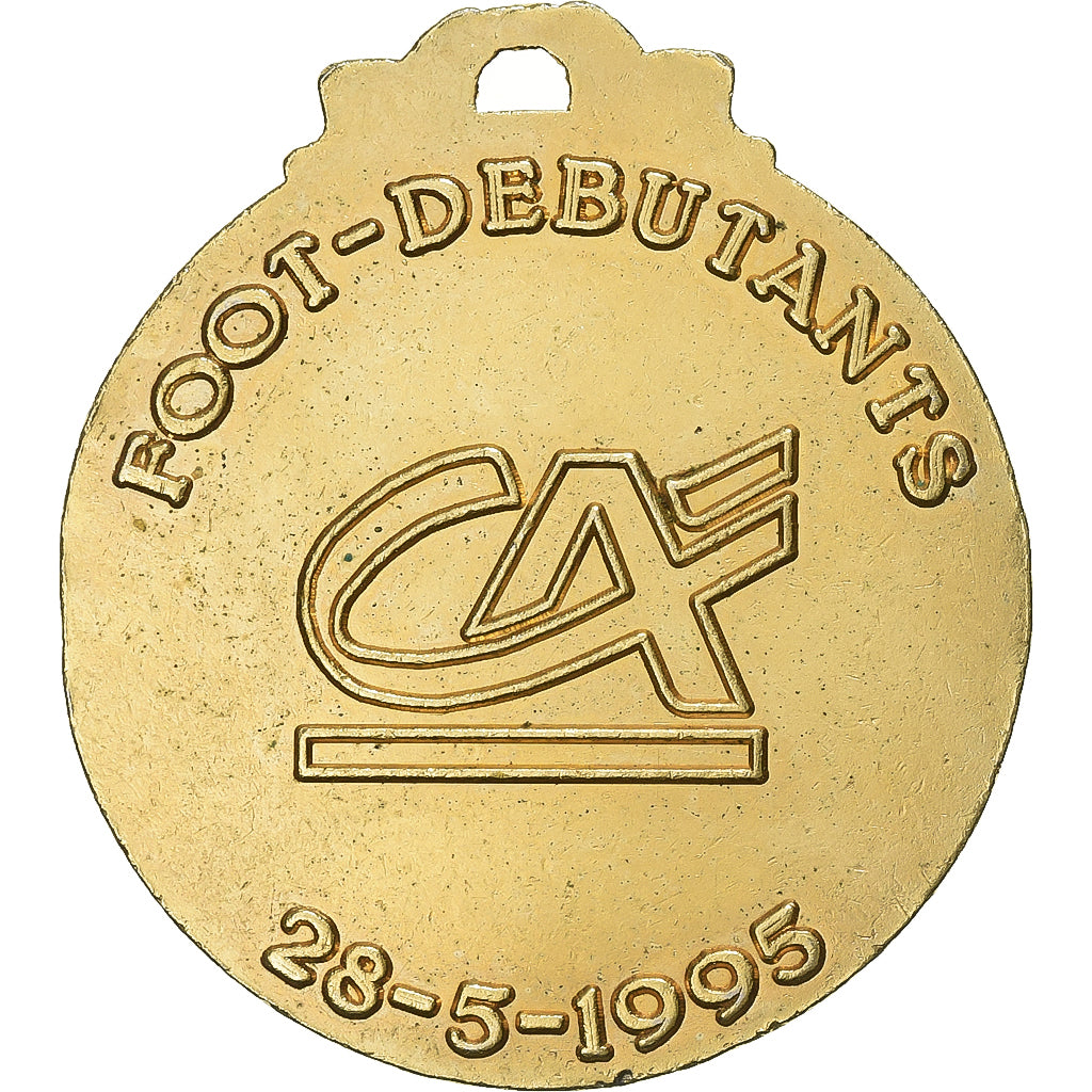 France, Medal, Crédit Agricole, Foot-Débutants, 1995, Métal, EF(40-45)