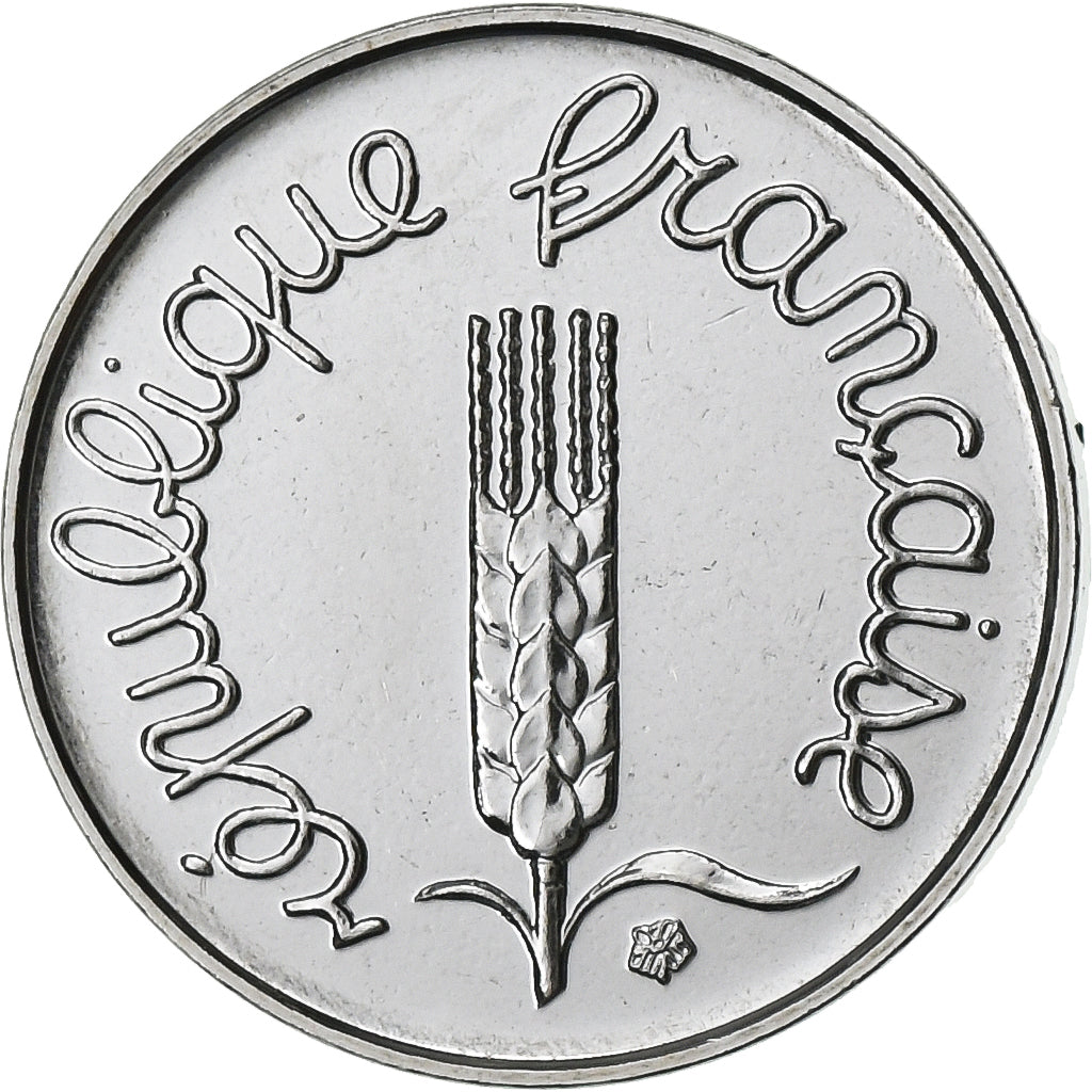Francja, Centime, Épi, 2001, Monnaie de Paris, BU, Stal nierdzewna, MS(65-70)
