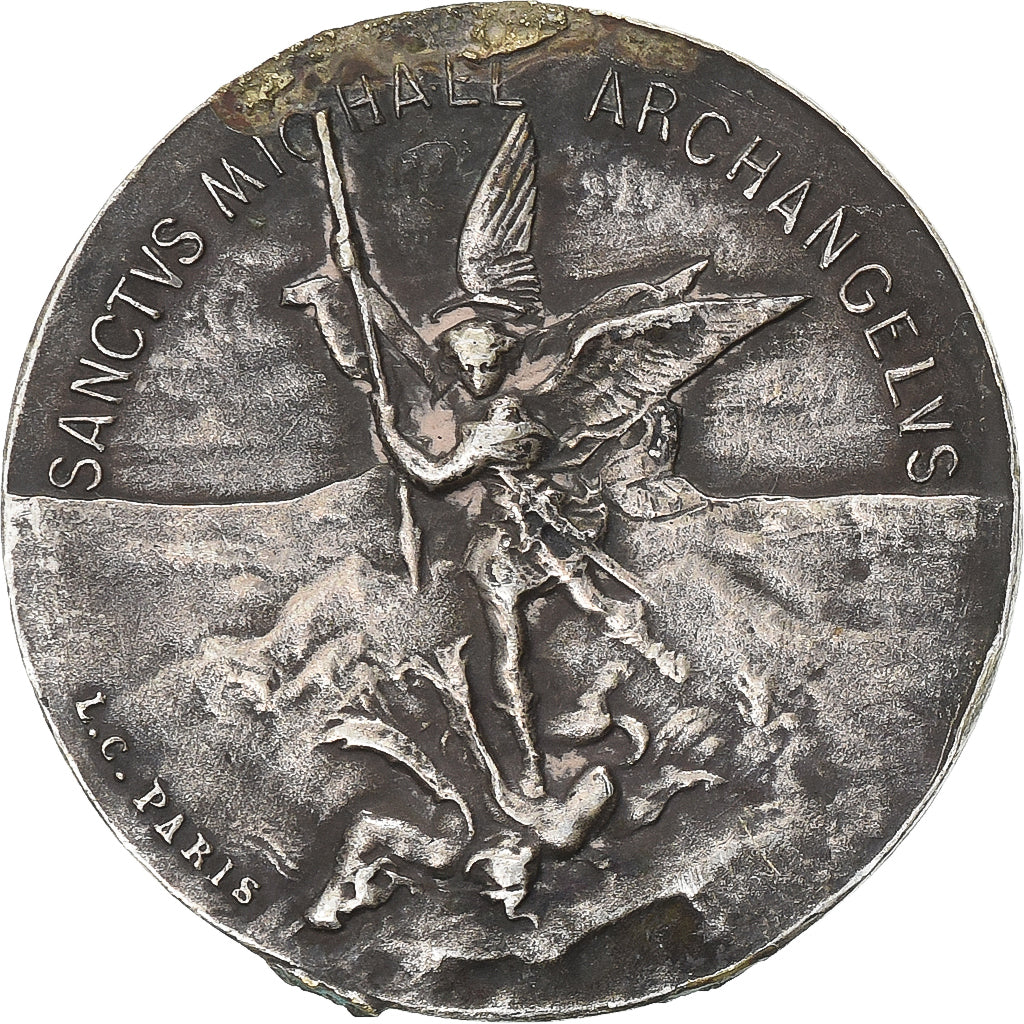 Frankrijk, Token, Sanctus Michael Archangelus, Silvered bronze, ZF